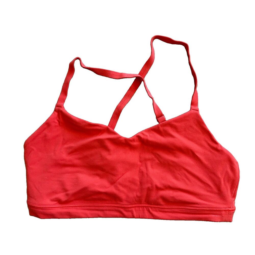 Athleta Women’s Elation Sports Yoga Bra D-DD Red Orange Small